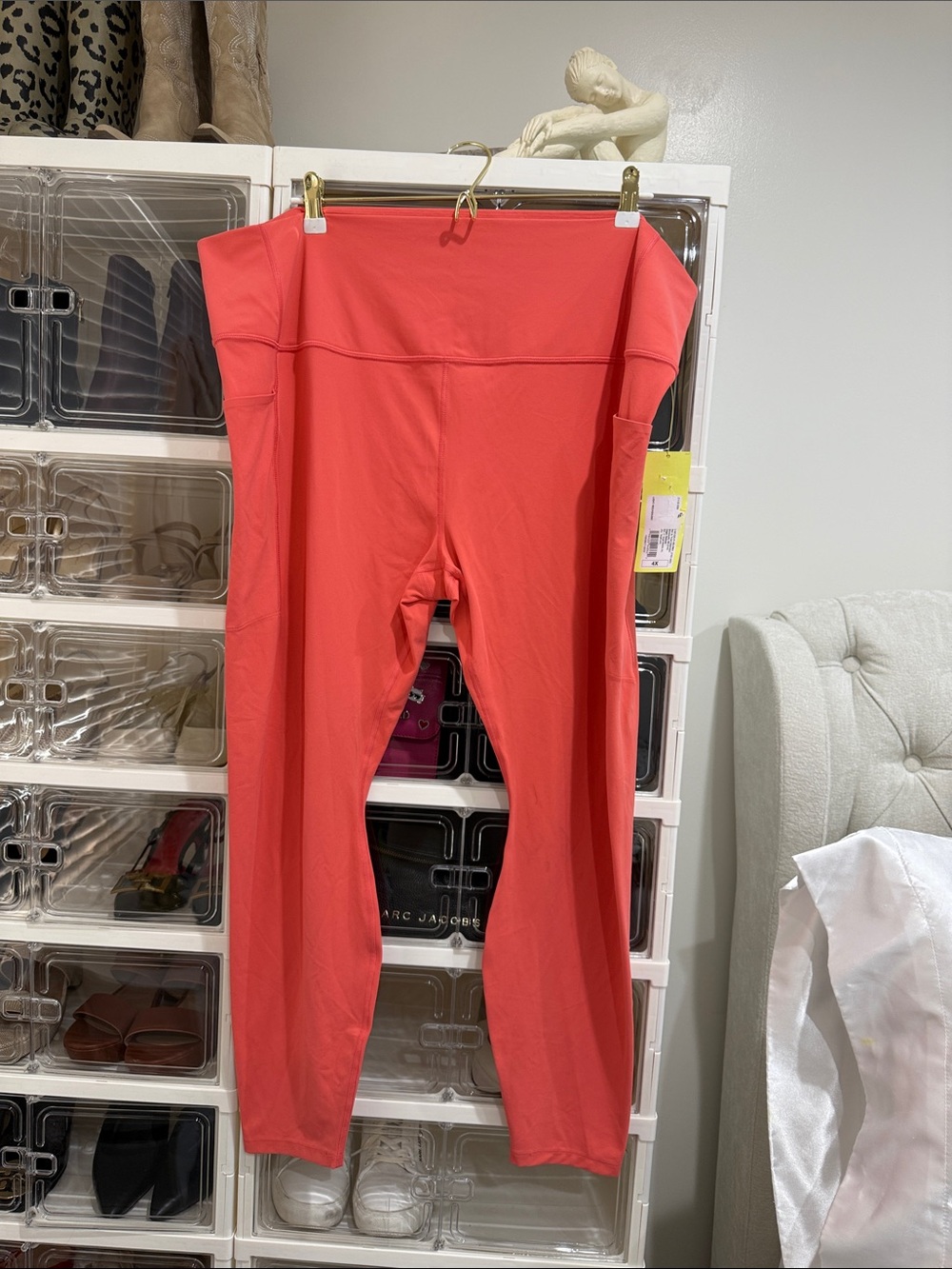 all in motion Coral-Red Active Top